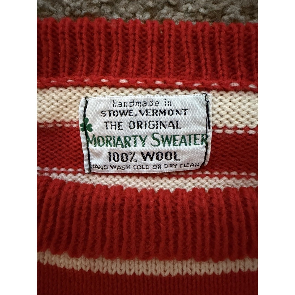 Original Moriarty Sweater Wool Handmade USA Oversized XL American Flag Patriotic - Picture 3 of 5